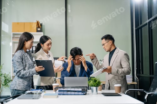 Preview: workplace stress and conflict with this intense scene of professionals in a heated office discussion