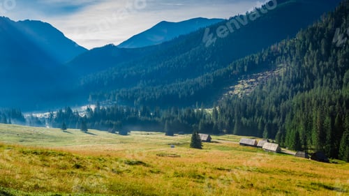 Vorschau: Sonnenaufgang im Tal Chocholowska, Tatra in Polen, Europa