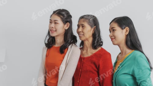 Preview: Mother's day, Senior elderly mature asian grandmother with female daughter only women three people.