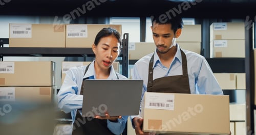 Preview: Partner training inventory online stock data program for delivery customer at warehouse.