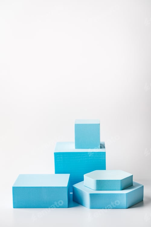 Preview: Cosmetics product advertising stand.