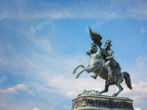 Preview: Statue of Archduke Charles on Heldenplatz square in Vienna, Austria