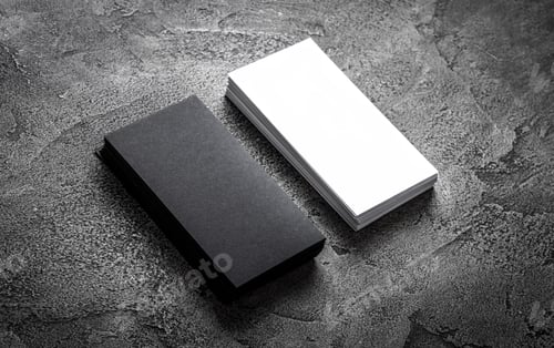 Preview: Black paper business card template