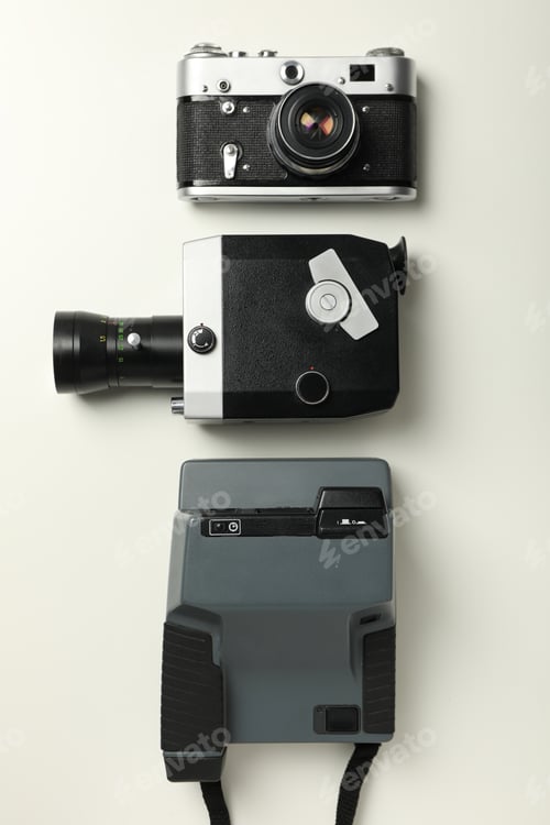Preview: Retro cameras, shooting on retro cameras concept