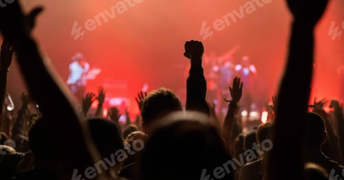 Preview: crowd at concert - summer music festival