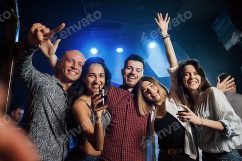 Preview: Beautiful youth have party together with alcohol in the nightclub