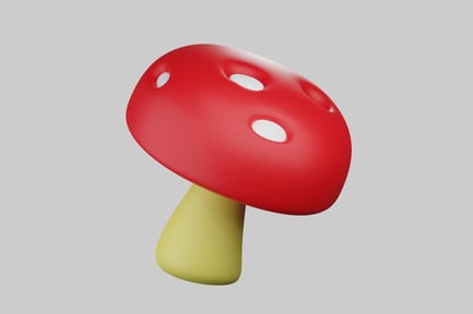 Preview: Red fungus with white spots