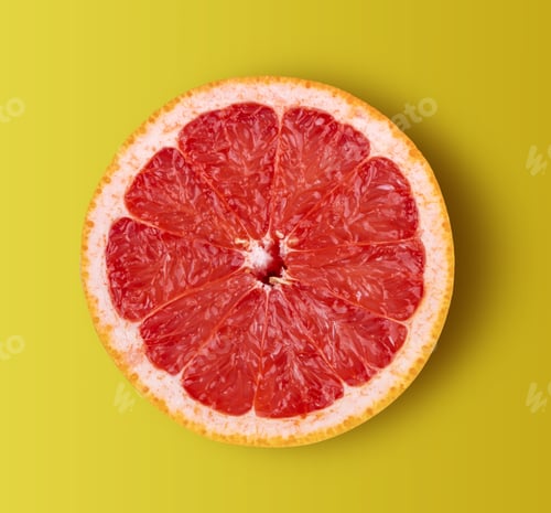 Preview: Grapefruit isolated on yellow