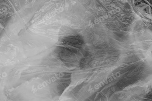 Preview: crumpled plastic bag cellophane texture background
