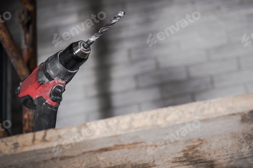 Preview: Drill Driver Tool on Scaffolding