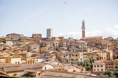 Preview: Cityscape of Siena town in Tuscany region of Italy