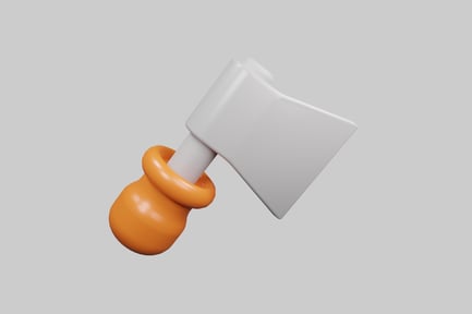 Preview: Cartoon hatchet with handle