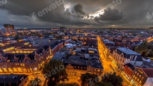 Preview: Aerial Groningen city night