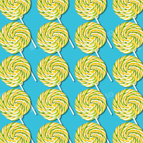 Preview: Lollipop candies arrangement on turquoise background