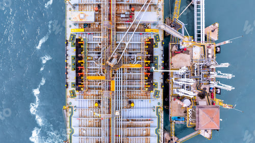 Preview: Aerial view Oil product tanker ship freight shipping oil and gas, Global business freight shipping