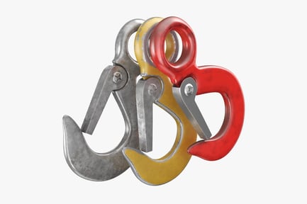 Preview: Heavy Duty Self-Closing Lifting Hooks Set
