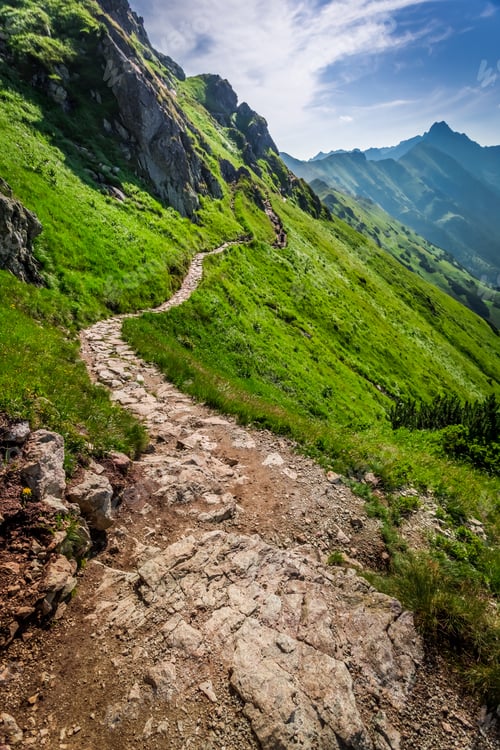 Preview: Rocky mountains trail in Tatras in Poland
