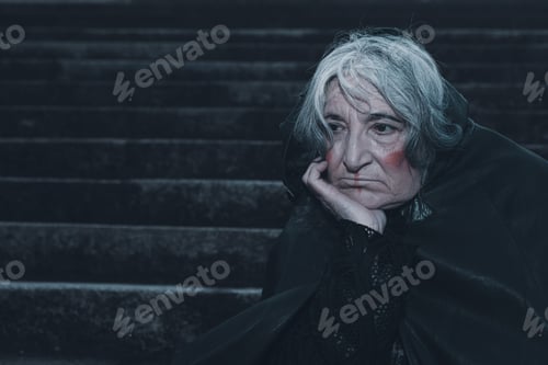Preview: portrait of a dark evil character in dark times