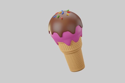Preview: Chocolate drizzle ice cream cone