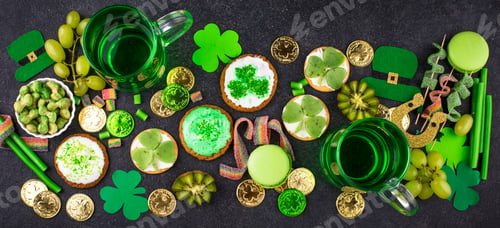 St. Patrick's Day Treats and Green Beverages