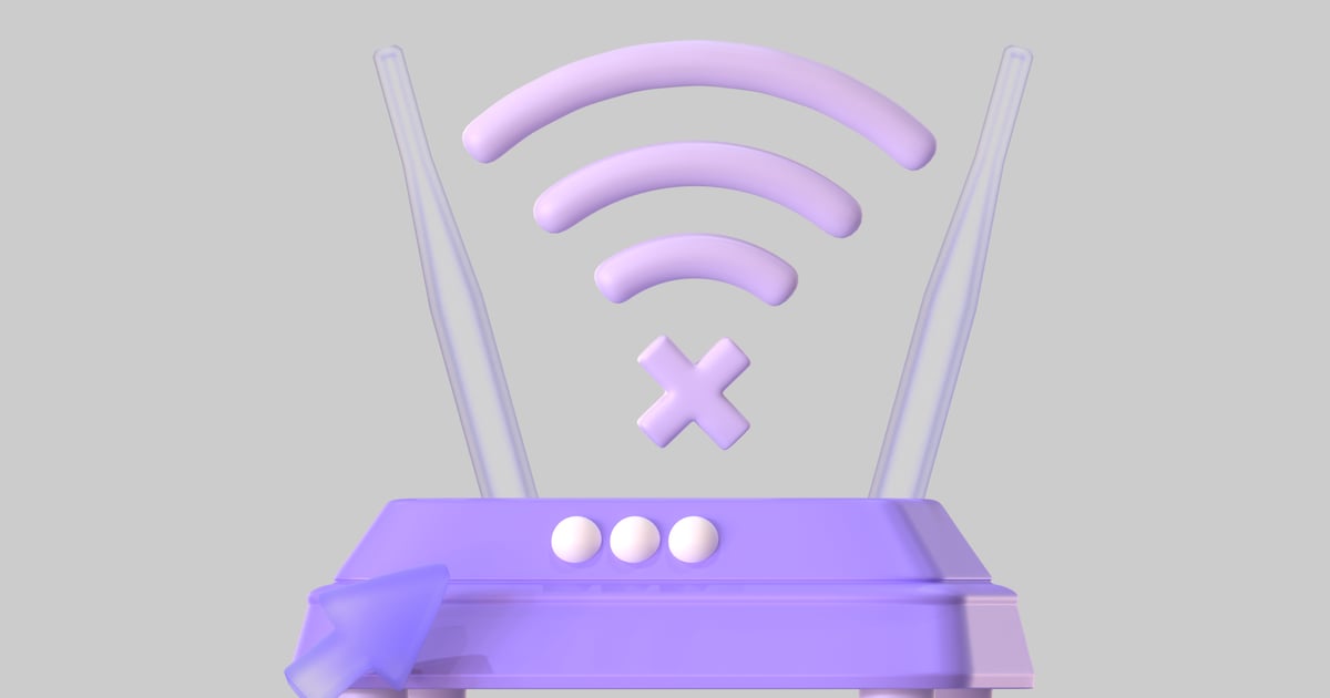 A Wi-Fi router with a distinctive design. 3D, Incl. wifi & antenna - Envato