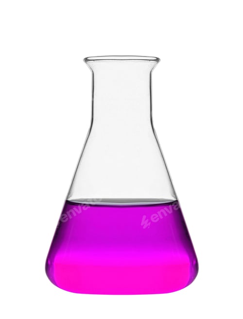 Preview: laboratory flask isolated on white