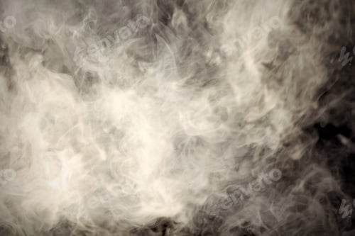 Preview: Smoke Thick And White On A Black Background