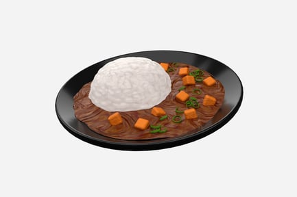 Preview: Curry Rice 3D Illustration