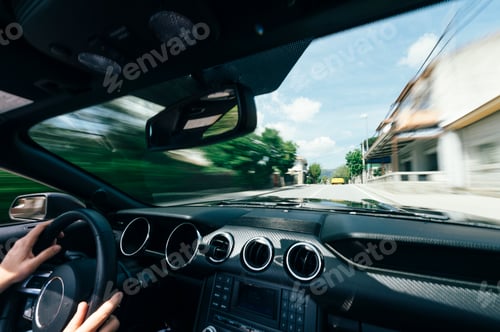 Preview: Driver riding fast on street