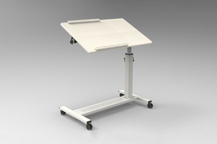 Preview: Industrial Wooden Computer Desk with Shelves 3D Model 104