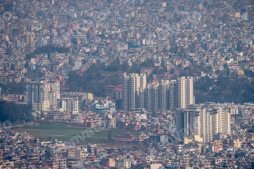 Preview: Aerial view of Kathmandu Valley in Nepal.