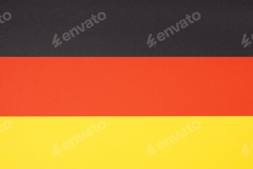Preview: flag of germany made from paper in black red and yellow or gold