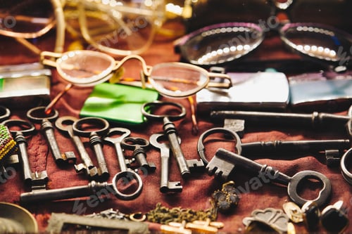 Preview: Very old Vintage iron keys