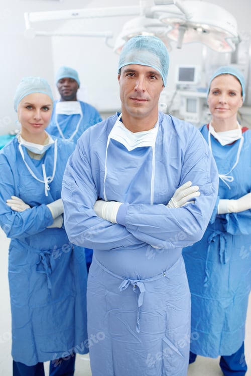 Preview: Medical Professionals in Hospital Setting Wearing Scrubs