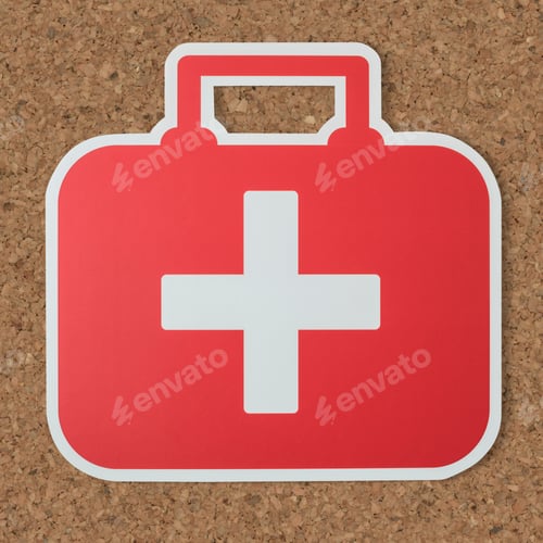 Preview: First aid bag paper craft icon