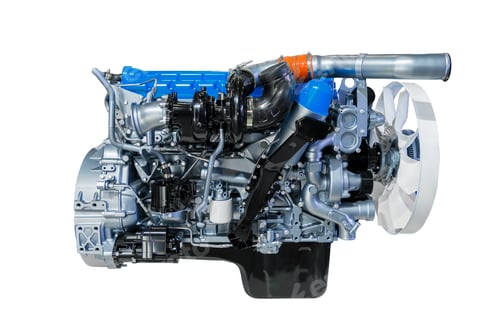 Preview: New Powerful Diesel Car Engine Isolated on White Background