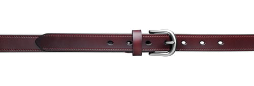 Preview: Classic Leather Belt with Silver Buckle Isolated