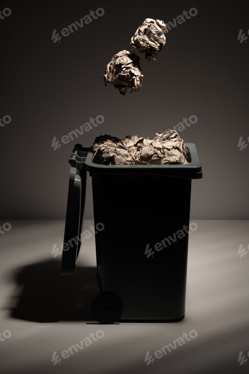 Preview: Throwing paper in garbage bin