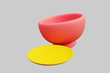 Preview: Dessert bowl with plate