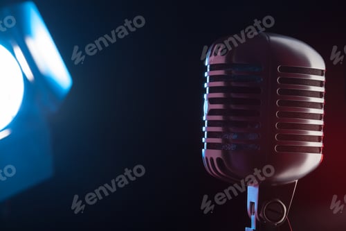 Preview: audio microphone retro style