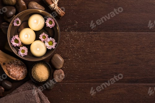 Preview: Spa setting with candles and flower