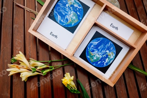 Preview: Montessori educational worksheets on geography of the planet earth.