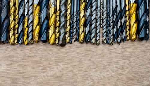 Preview: Set of drill bits different sizes for wood and concrete