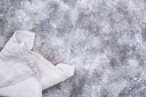 Preview: Linen napkin or towel on grey kitchen table