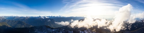 Preview: Aerial Panoramic View of Canadian Rocky Mountains