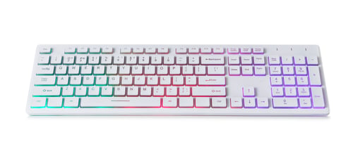 Preview: Modern mechanical RGB keyboard isolated on white