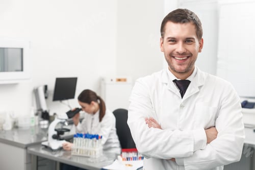 Preview: Successful Male Researcher Is Expressing Positive Emotions