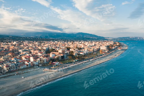 Preview: Aerial view of the city of Siderno. Calabria Italy