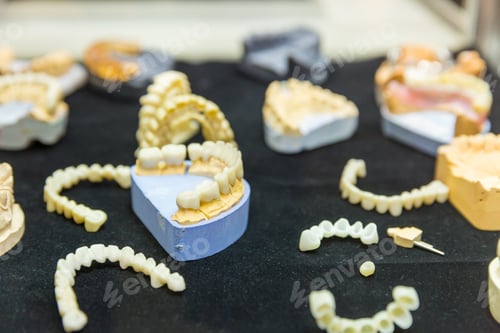 Preview: Denture treatment, dental implants closeup