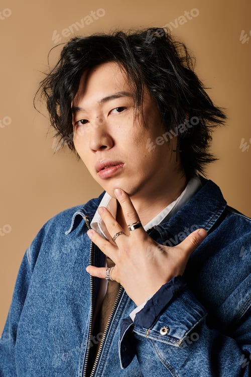 Preview: Spring fashion shines as modern Asian male model showcases unique styles